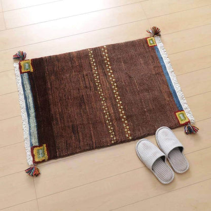 上質ギャッベ／リーズバフ 89×63cm（HSS-59321）