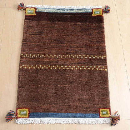 上質ギャッベ／リーズバフ 89×63cm（HSS-59321）