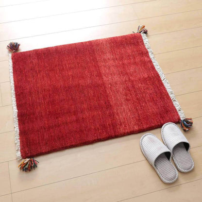 上質ギャッベ／リーズバフ 81×65cm（HSS-58204）