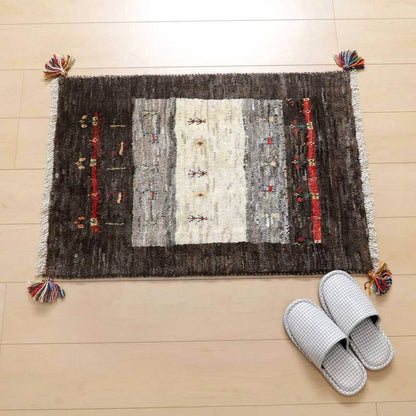 プレミアムギャッベ／ホシナマイ（カシュクリ） 83×57cm（HSS-45338）