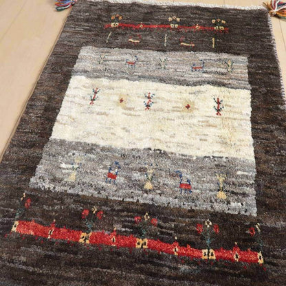 プレミアムギャッベ／ホシナマイ（カシュクリ） 83×57cm（HSS-45338）