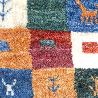 プレミアムギャッベ／ホシナマイ（カシュクリ） 88×66cm（HSS-58235）