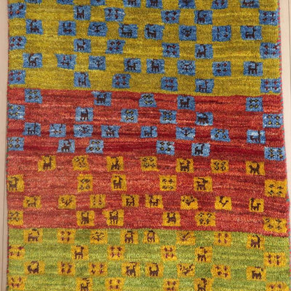 プレミアムギャッベ／ホシナマイ（カシュクリ）84×59cm（HSS-67047）