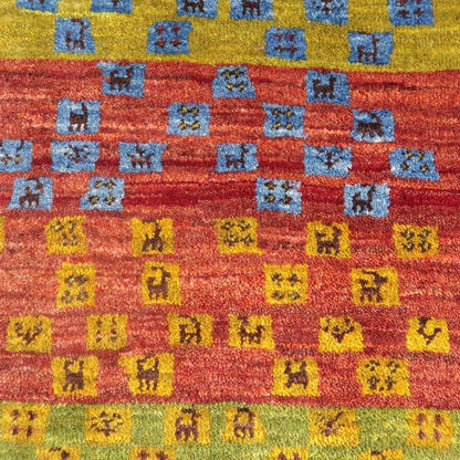 プレミアムギャッベ／ホシナマイ（カシュクリ）84×59cm（HSS-67047）