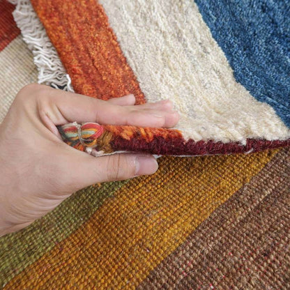 プレミアムギャッベ／ホシナマイ（カシュクリ） 84×68cm（HSS-67067）