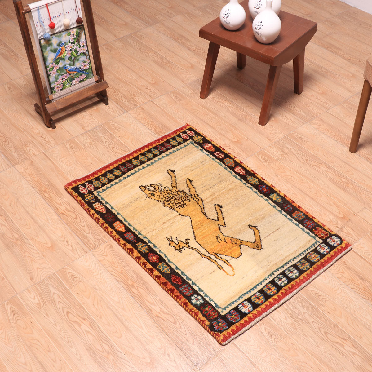 ギャッベ（ギャベ）カシュクリ　93×65cm（HSS-70120）