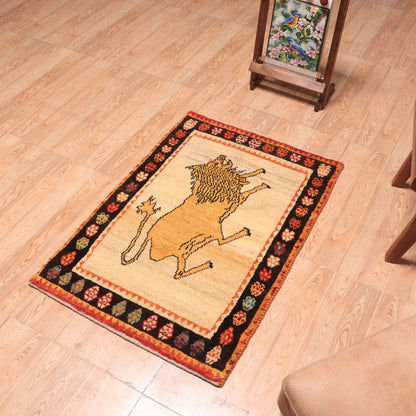 ギャッベ（ギャベ）カシュクリ　93×65cm（HSS-70121）