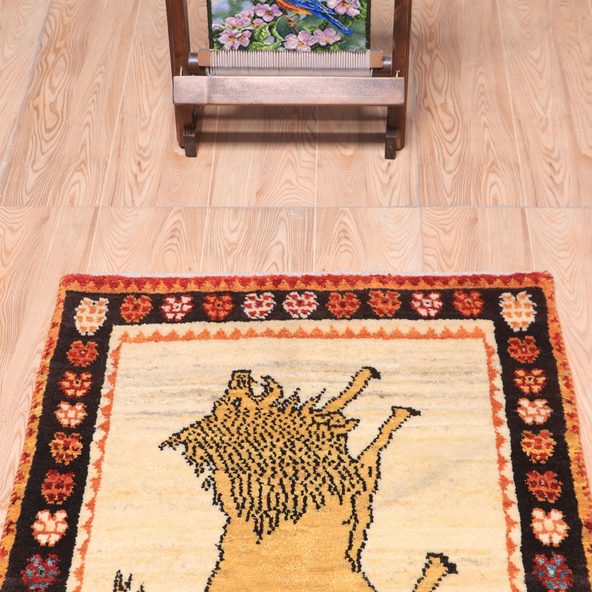 ギャッベ（ギャベ）カシュクリ　93×65cm（HSS-70121）
