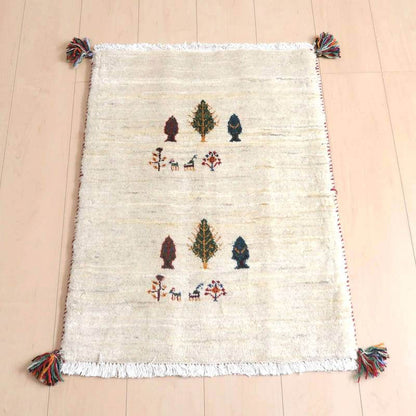 プレミアムギャッベ／ホシナマイ（ルリバフ） 75×59cm（HSS-71526）