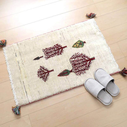 プレミアムギャッベ／ホシナマイ（ルリバフ） 85×55cm（HSS-71543）
