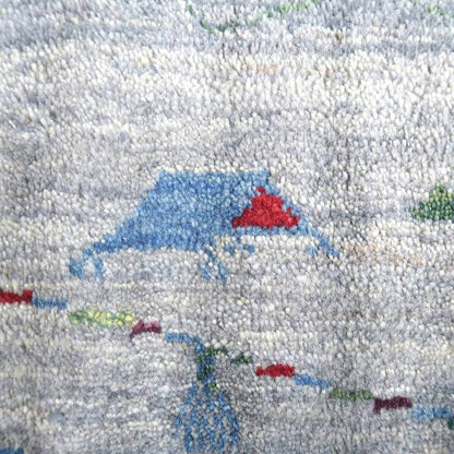 プレミアムギャッベ／ホシナマイ（ルリバフ） 85×54cm（HSS-71707）