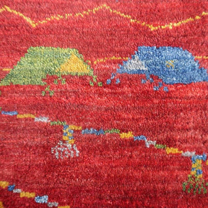 プレミアムギャッベ／ホシナマイ（ルリバフ） 88×53cm（HSS-71725）