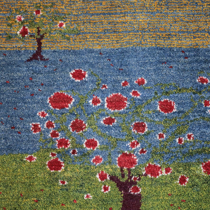 ギャッベ（ルリバフ）　89×60cm（HSS-72519）