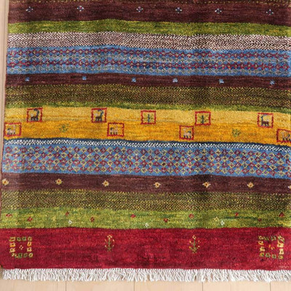 プレミアムギャッベ／ホシナマイ（カシュクリ） 83×68cm（HSS-72619）