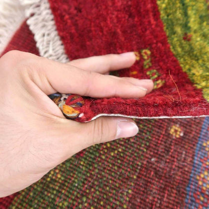 プレミアムギャッベ／ホシナマイ（カシュクリ） 83×68cm（HSS-72619）