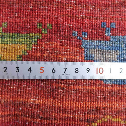 プレミアムギャッベ／ホシナマイ（ルリバフ） 93×57cm（HSS-73074）