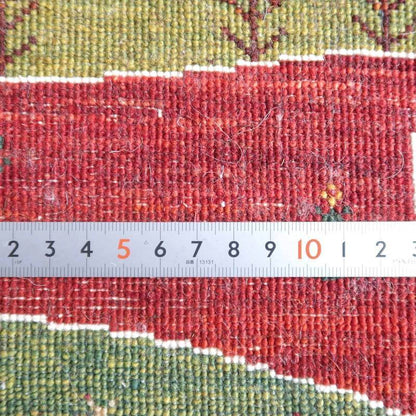 プレミアムギャッベ／ホシナマイ（ルリバフ） 83×57cm（HSS-77684）
