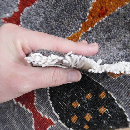 プレミアムギャッベ／ホシナマイ（ルリバフ） 63×90cm（HSS-77703）