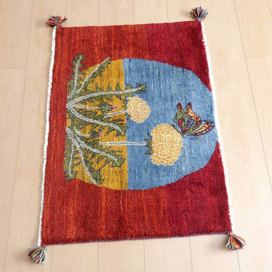 プレミアムギャッベ／ホシナマイ（ルリバフ） 64×91cm（HSS-77711）