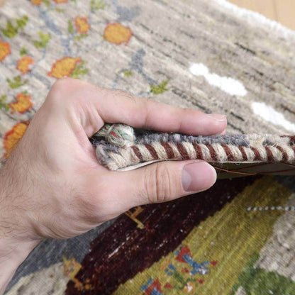 プレミアムギャッベ／ホシナマイ（ルリバフ） 69×89cm（HSS-77730）