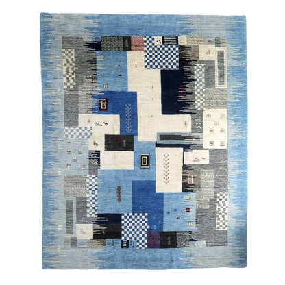 プレミアムギャッベ／ホシナマイ（ルリバフ） 303×246cm（HX-10863）