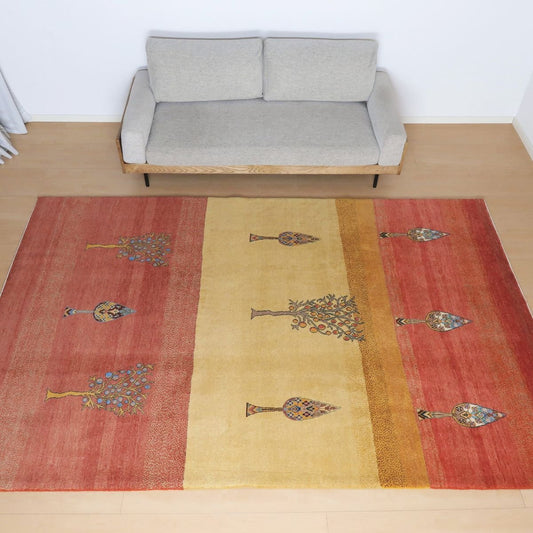 プレミアムギャッベ／ホシナマイ（カシュクリ）　 308×201cm（HX-11350）