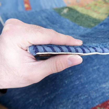 プレミアムギャッベ／ホシナマイ（ルリバフ） 315×193cm（HX-14338）