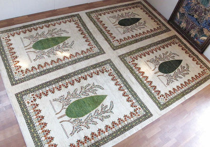 プレミアムギャッベ（ルリバフ）413×308cm（HX-21168）