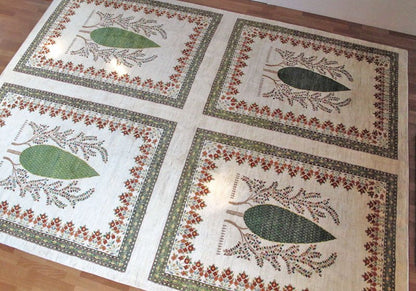 プレミアムギャッベ（ルリバフ）413×308cm（HX-21168）