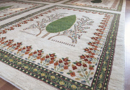 プレミアムギャッベ（ルリバフ）413×308cm（HX-21168）