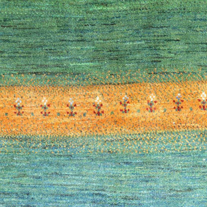 プレミアムギャッベ／ホシナマイ（ルリバフ） 265×163cm（HX-26652）