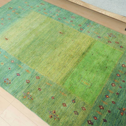 プレミアムギャッベ／ホシナマイ（ルリバフ）　255×162cm（HX-35241）