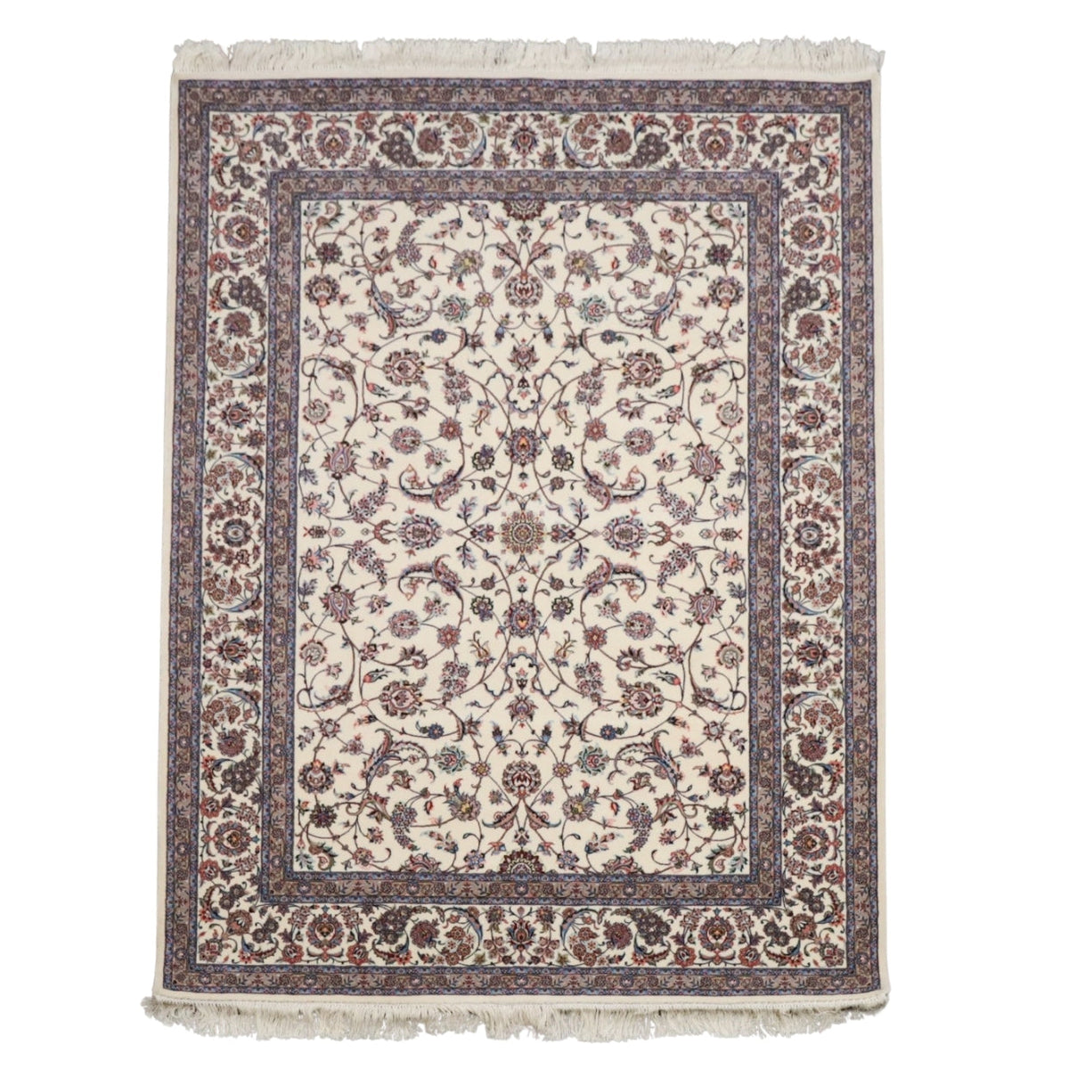 イラン製 ペルシャデザイン カーペット｜花唐草文様 機械織り 高密度 200×150cm（S-13274）