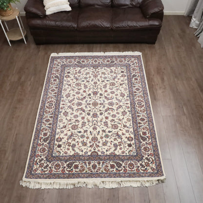 イラン製 ペルシャデザイン カーペット｜花唐草文様 機械織り 高密度 200×150cm（S-13274）