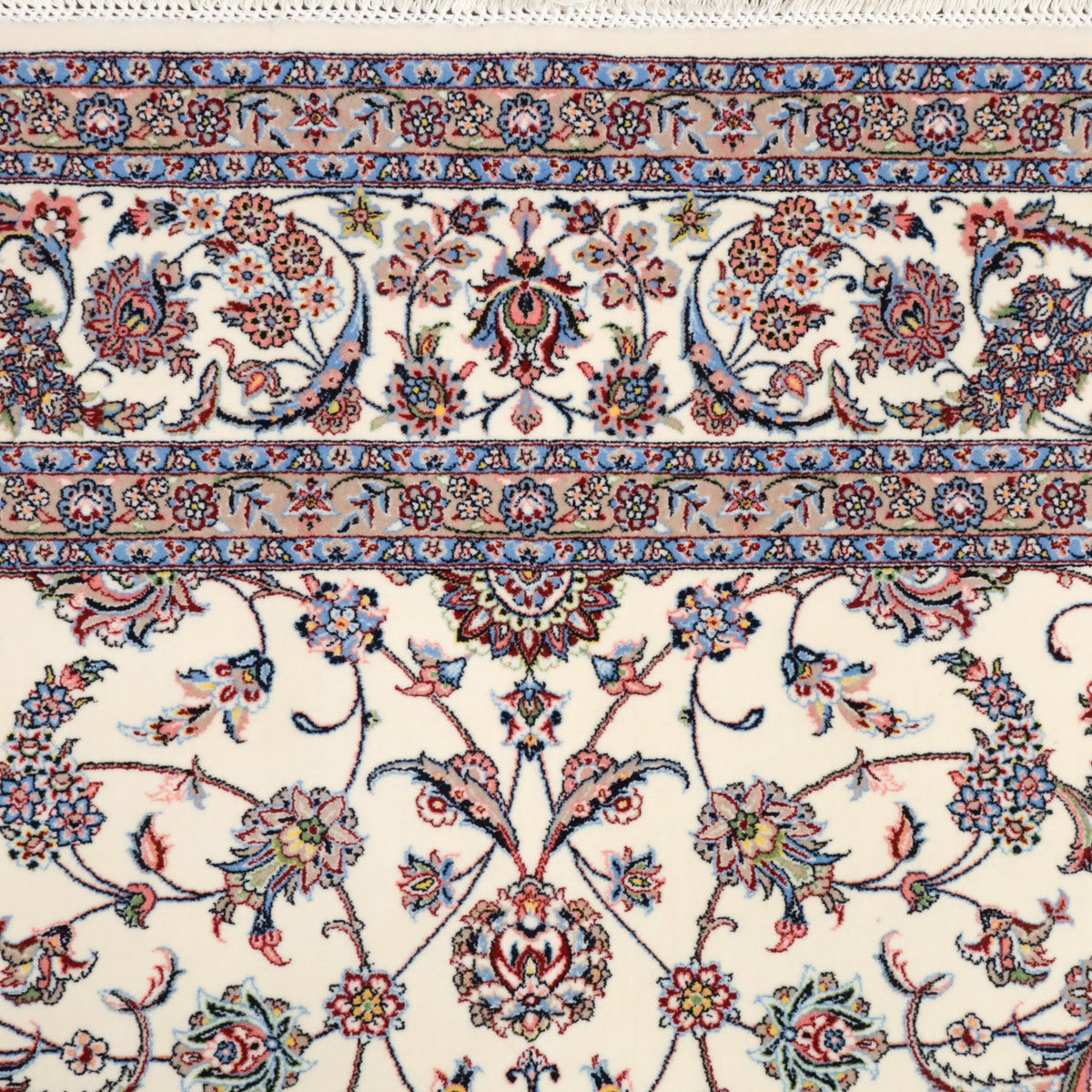 イラン製 ペルシャデザイン カーペット｜花唐草文様 機械織り 高密度 200×150cm（S-13274）