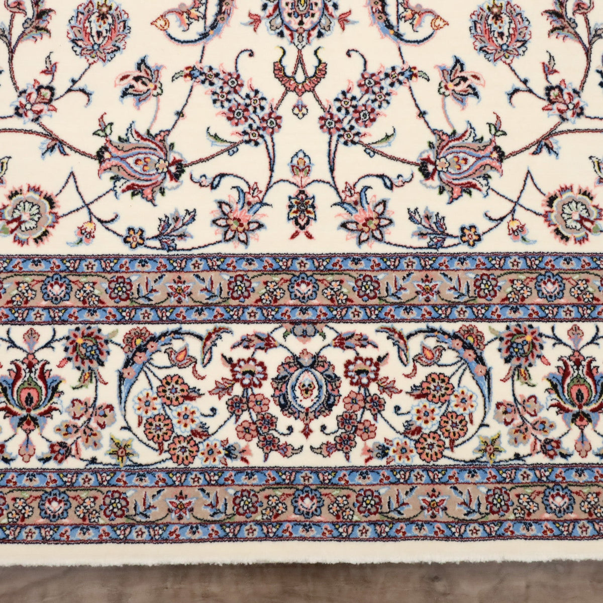 イラン製 ペルシャデザイン カーペット｜花唐草文様 機械織り 高密度 200×150cm（S-13274）