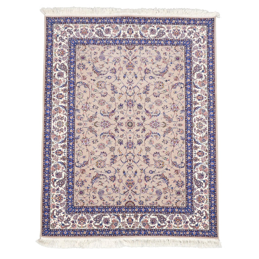 イラン製 ペルシャデザイン カーペット｜花唐草文様 ベージュ 機械織り 高密度（S-13275）