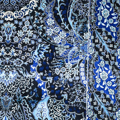 LUMINA モダールアートコレクション｜ボテ柄 ネイビー×ブルー｜120×80cm（S-13388）